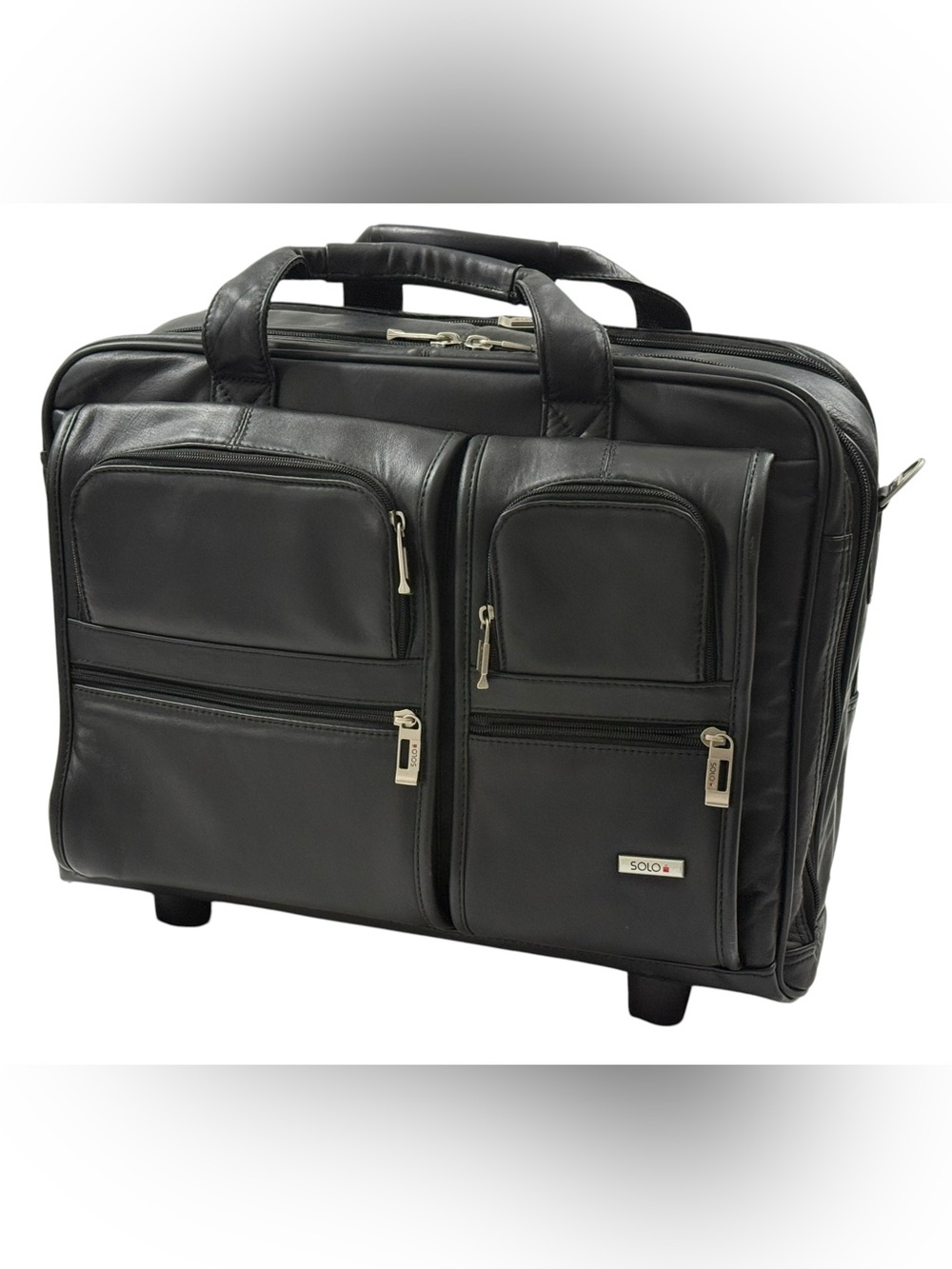 Solo D957-4 Rolling Laptop Briefcase Wheeled Expandable Carry-On Black 16”